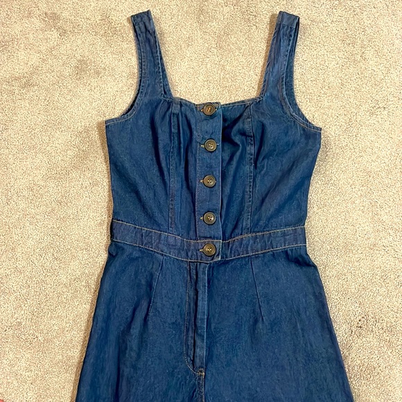 JAPNA Denim one-piece jumpsuit. Never worn. Size: small - Picture 1 of 5
